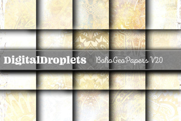 Boho Geo Papers Vol. 20: Where Artistic Texture Meets Geometric Form