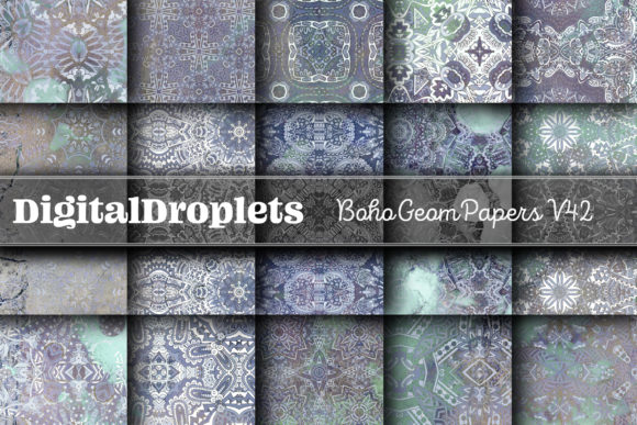 Boho Geom Papers Vol. 42: Your Go-To for Rich, Textured Backgrounds