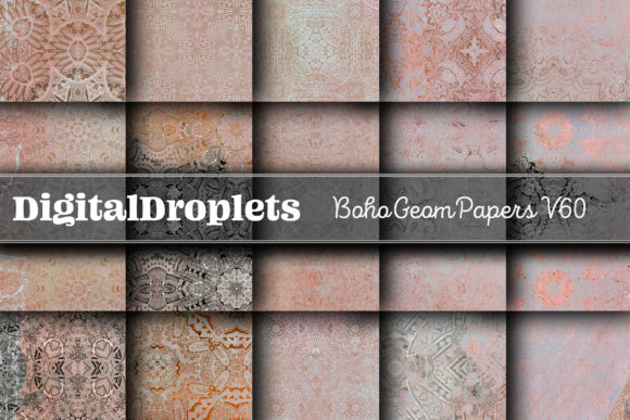 Boho Geom Papers Vol. 60: A Textured Collection for Modern Design