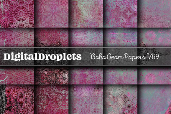 Boho Geom Papers Vol. 69: Layered Texture for Modern Design