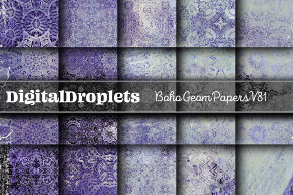 Boho Geom Papers Vol. 81: A Designer's Textured Toolkit