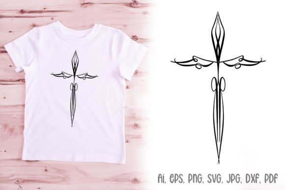 Cross Religious Faith Line Art Logo: A Design Asset for Meaningful Projects